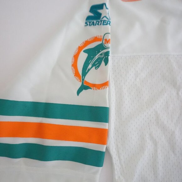 VTG '95 Starter Miami Dolphins Dan Marino #13 White Teal NFL Football Jersey 46M - Picture 7 of 11